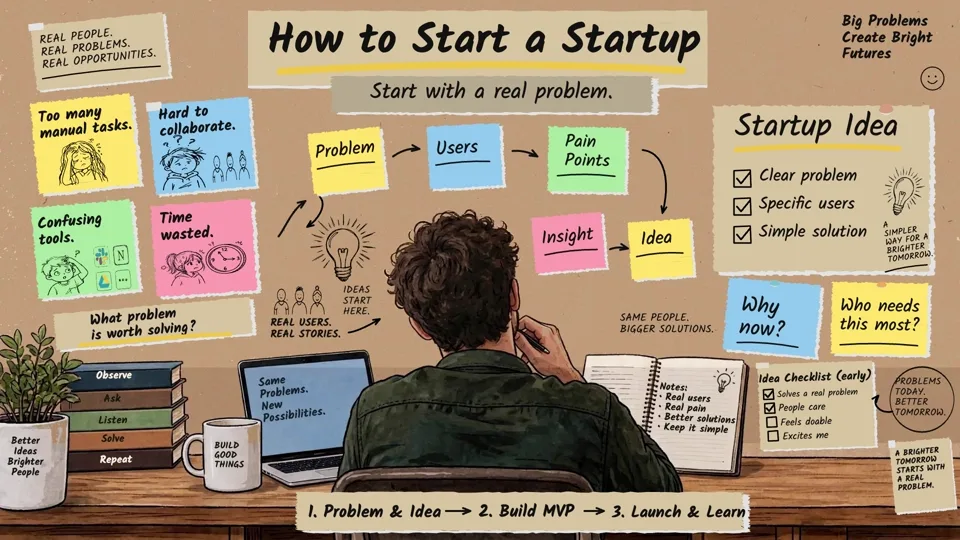How to Start a Startup — kraft workshop animation