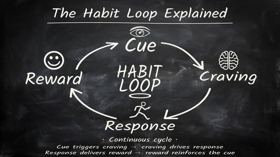 Why Habits Feel Hard — chalkboard animation